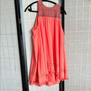 SHEIN Coral Embroidered Dress